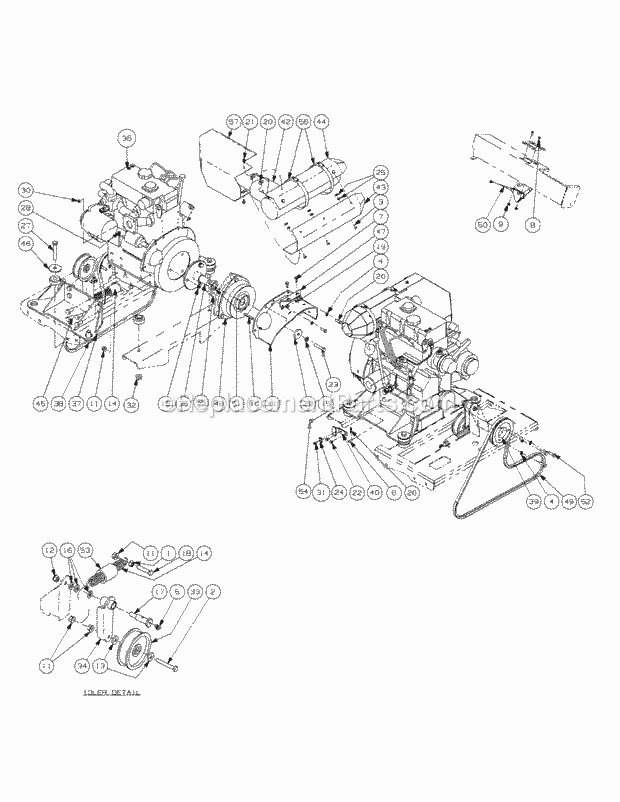 Caterpillar Engine Accessories Diagram and Parts List for M72-CT 53AB5JEZ750 Cub Cadet Sprayer